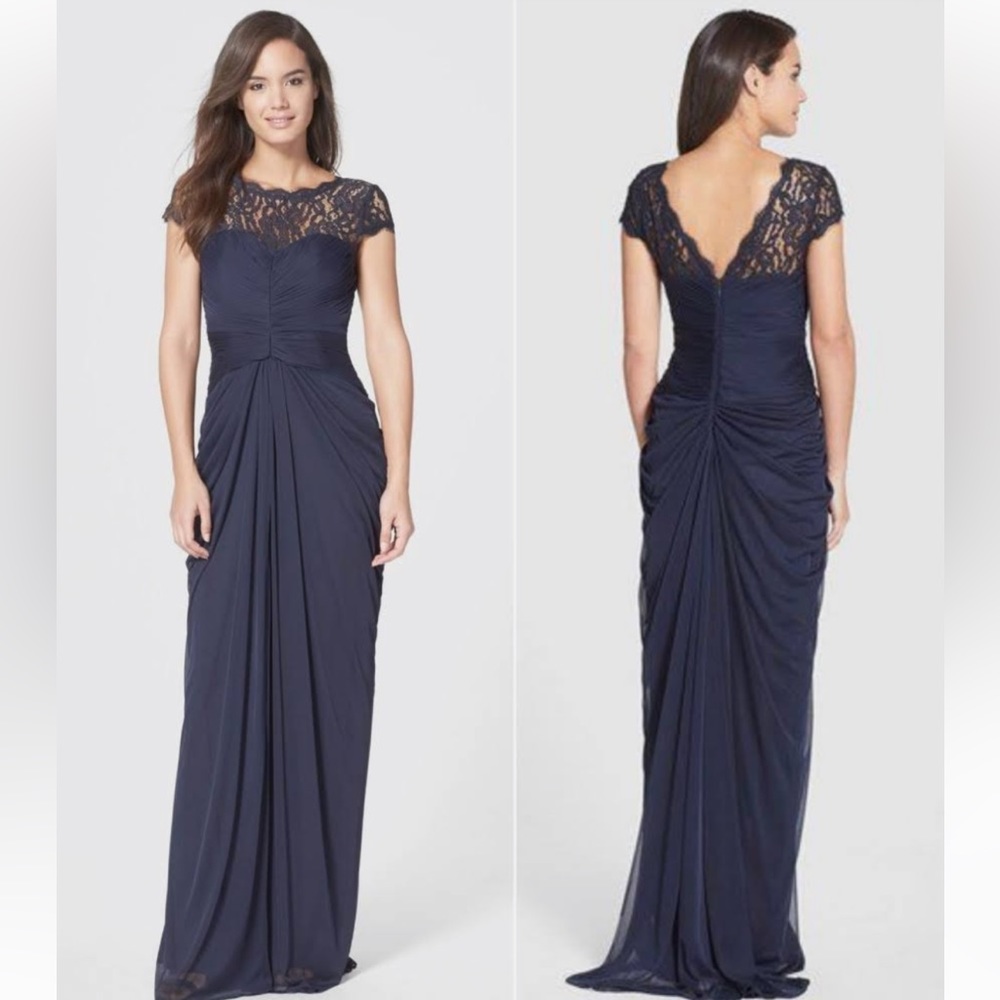 Formal Lace Navy Gown